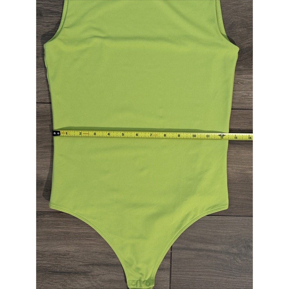 House of Harlow 1960 Lime‎ Green Double Lined Bodysuit Y2K Chic Women's Small - Picture 7 of 13
